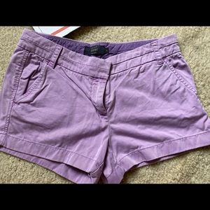 Purple JCrew chino shorts